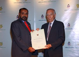 Managing Director receiving the award for 37th Int